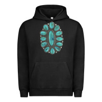 Pigment Black Turquoise Gemstone Jewelry Urban Hoodie - LillyAllenDesigns