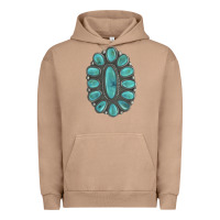 Pigment Burro Turquoise Gemstone Jewelry Urban Hoodie - LillyAllenDesigns