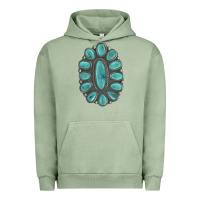 Pigment Oil Green Turquoise Gemstone Jewelry Urban Hoodie - LillyAllenDesigns