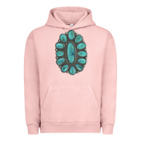 Pigment Salmon Turquoise Gemstone Jewelry Urban Hoodie - LillyAllenDesigns