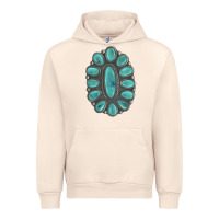 Sandshell Turquoise Gemstone Jewelry Urban Hoodie - LillyAllenDesigns