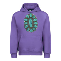 Tulip Turquoise Gemstone Jewelry Urban Hoodie - LillyAllenDesigns