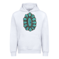 White Turquoise Gemstone Jewelry Urban Hoodie - LillyAllenDesigns