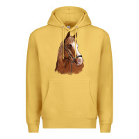 Antique Gold horse portrait Premium Hoodie - Artiststas