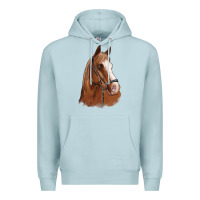 Blue Mist horse portrait Premium Hoodie - Artiststas