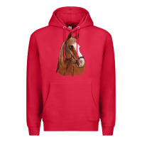 Cardinal horse portrait Premium Hoodie - Artiststas