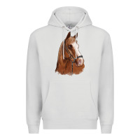 Dove Grey horse portrait Premium Hoodie - Artiststas