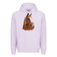 Lilac horse portrait Premium Hoodie - Artiststas