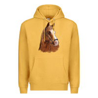 Mustard horse portrait Premium Hoodie - Artiststas