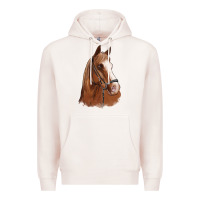 Pale Pink horse portrait Premium Hoodie - Artiststas