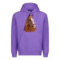 Purple horse portrait Premium Hoodie - Artiststas