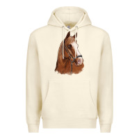 Sandshell horse portrait Premium Hoodie - Artiststas