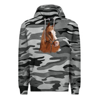 Slate Camo horse portrait Premium Hoodie - Artiststas