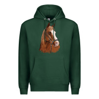 Sports Green horse portrait Premium Hoodie - Artiststas