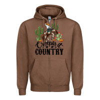 Chestnut creepin it country rodeo Zipper Hoodie - MaliasSmallBusiness