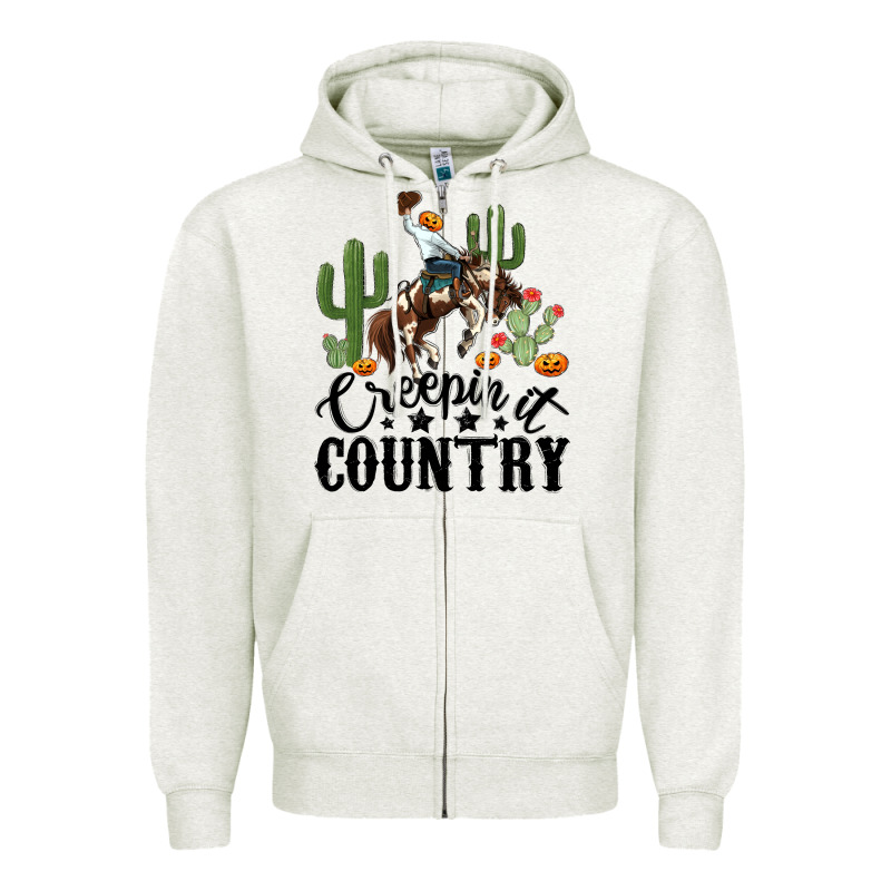 Creepin It Country Rodeo Zipper Hoodie by MaliasSmallBusiness | Teevron