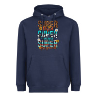Navy super tired super hungry super pregnant Heavyweight Hoodie - texasbilliewilder
