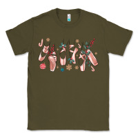 Army Green christmas ballerina shoes Classic Tee - MaliasSmallBusiness