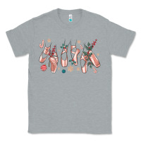 Heather Grey christmas ballerina shoes Classic Tee - MaliasSmallBusiness