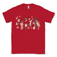 Red christmas ballerina shoes Classic Tee - MaliasSmallBusiness