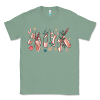 Sage christmas ballerina shoes Classic Tee - MaliasSmallBusiness