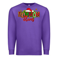 Purple christmas mom mom claus Premium Sweatshirt - FaDigitalArtStudio