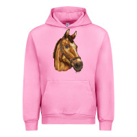 Fuchsia Pink horse Urban Hoodie - BarkalooDesign