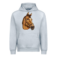 Heather Grey horse Urban Hoodie - BarkalooDesign