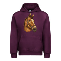 Mauve Wine horse Urban Hoodie - BarkalooDesign