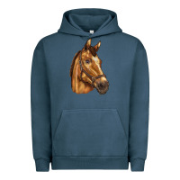 Pigment Midnight Navy horse Urban Hoodie - BarkalooDesign