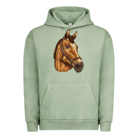 Pigment Oil Green horse Urban Hoodie - BarkalooDesign