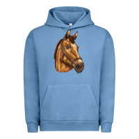 Pigment Pebble Blue horse Urban Hoodie - BarkalooDesign