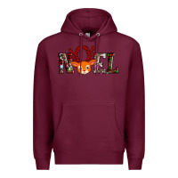 Burgundy noel reindeer Premium Hoodie - AdoDesignShop