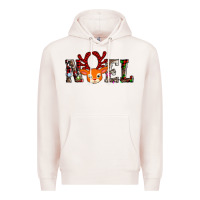 Pale Pink noel reindeer Premium Hoodie - AdoDesignShop