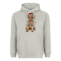 Moon Dust cockapoo with christmas lights Heavyweight Hoodie - RanaPortraitStore