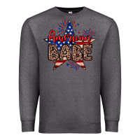 Charcoal Heather American babe Premium Sweatshirt - Neo Western