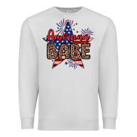 Dove Grey American babe Premium Sweatshirt - Neo Western