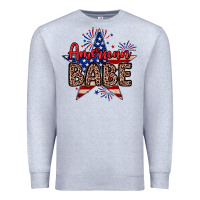 Heather Grey American babe Premium Sweatshirt - Neo Western