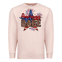 Pale Pink American babe Premium Sweatshirt - Neo Western