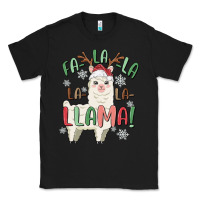 Black fa la la llama Classic Tee - MaliasSmallBusiness