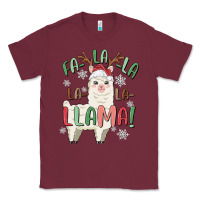 Burgundy fa la la llama Classic Tee - MaliasSmallBusiness