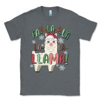 Charcoal Heather fa la la llama Classic Tee - MaliasSmallBusiness
