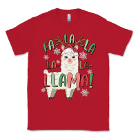Red fa la la llama Classic Tee - MaliasSmallBusiness