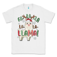 White fa la la llama Classic Tee - MaliasSmallBusiness