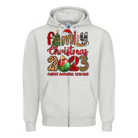 Dove Grey family christmas 2023 making memories together Zipper Hoodie - MaliasSmallBusiness