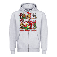 Heather Grey family christmas 2023 making memories together Zipper Hoodie - MaliasSmallBusiness