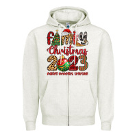 Oatmeal Heather family christmas 2023 making memories together Zipper Hoodie - MaliasSmallBusiness