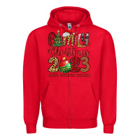 Red family christmas 2023 making memories together Zipper Hoodie - MaliasSmallBusiness