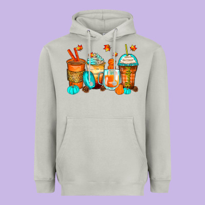Thankful Coffee Cups Heavyweight Hoodie Designed By Zillion Design Studio