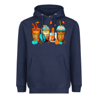 Navy thankful coffee cups Heavyweight Hoodie - Zillion Design Studio